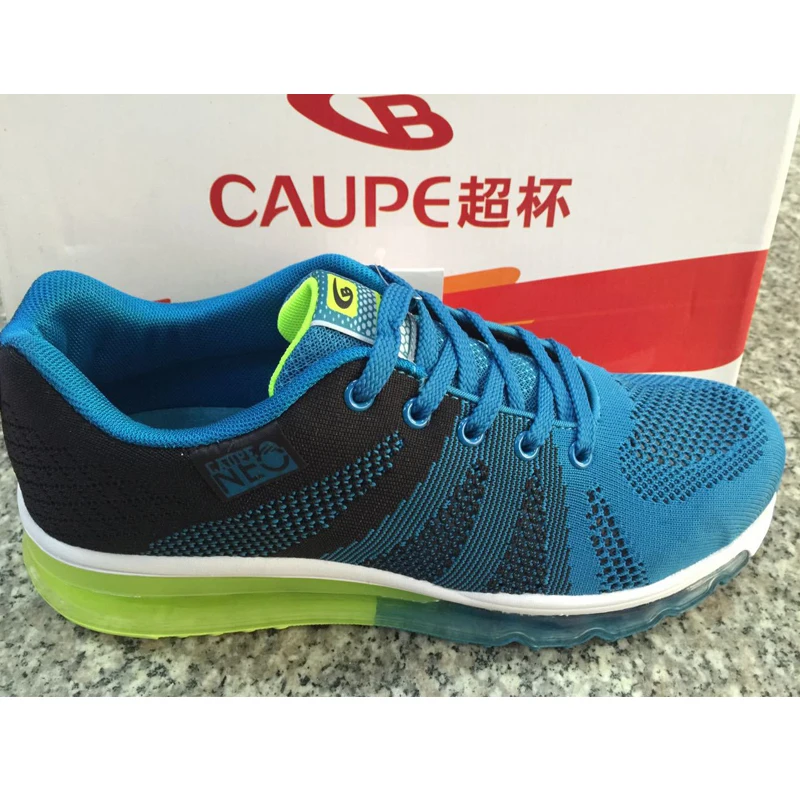 

2017 Men Air Cushion Shoes Outdoor Sport Shoes Lightweight Running Shoes Fly Fabric Breathable Trainer Shoes 9865