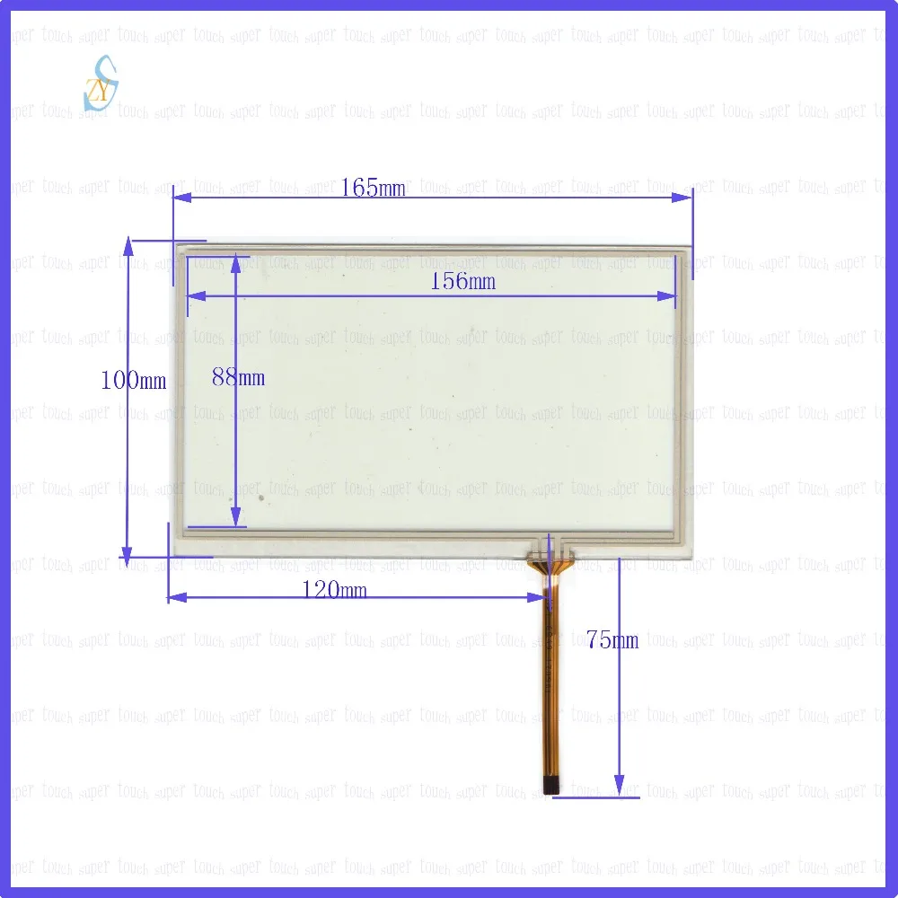 

ZhiYuSun 2PCS/lot compatible HLD-TP-3132 165mm*100mm 7inch Touch Screen glass resistive USB touch panel overlay kit 165*100