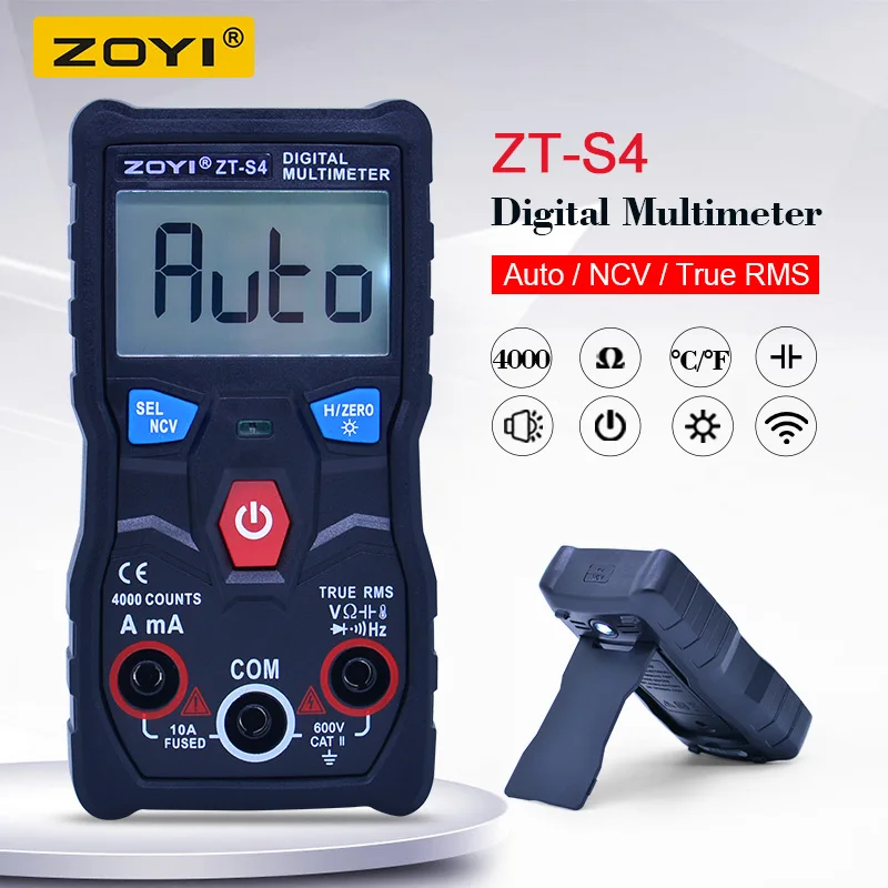 Цифровой мультиметр ZT S4 True RMS 4000 отсчетов автоопределение ампервольтметр