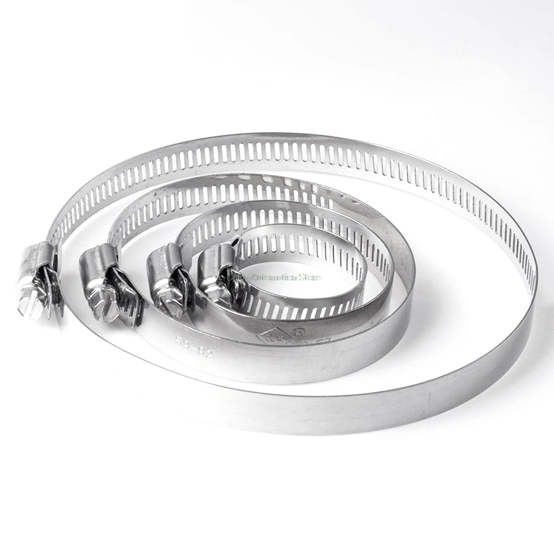 

10Pcs Adjustable Screw Worm Drive Hose Clamp 304 Stainless Steel Hose Hoop Pipe Clamp Clip