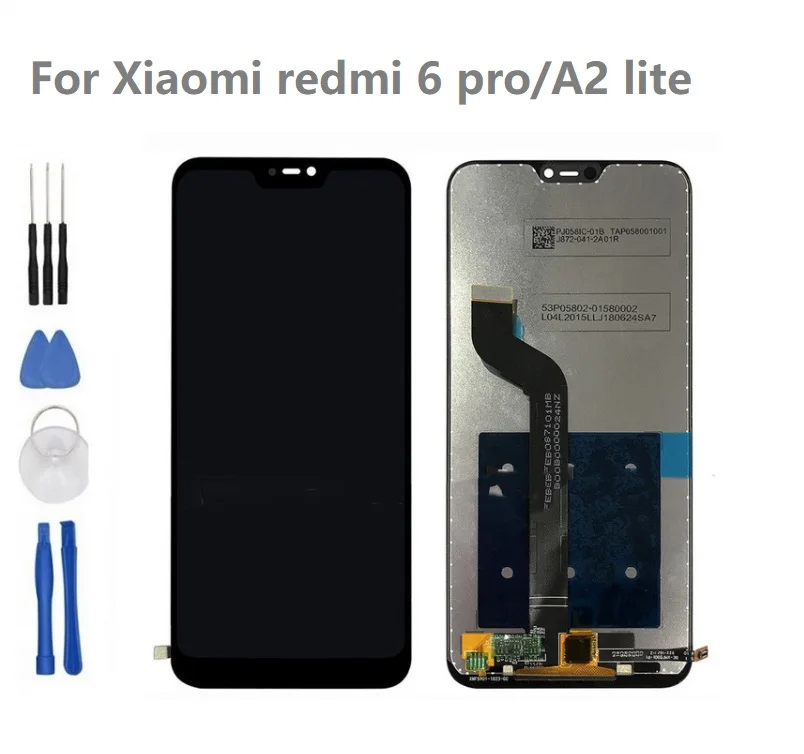 

100% new LCD Display+Digitizer Touch Screen Assembly For Xiaomi Redmi 6 pro prime Cellphone 5.84 inch xiaomi A2 lite free tools