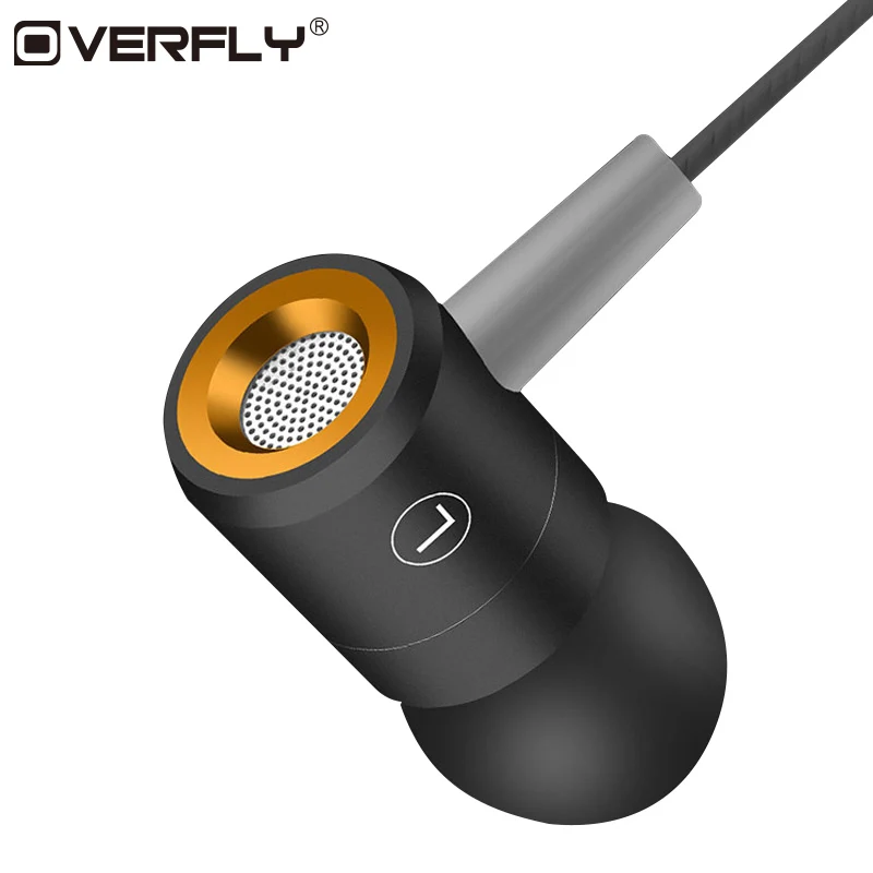 Проводные наушники Overfly W508 металлические супер бас водонепроницаемые свободные