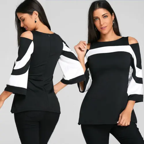 

Hot Fashion Women Patchwork Ladies Loose Casual Long Sleeve Shirt Soft Blouse Tops Skinny Shirt Oversize
