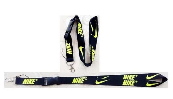 Nike Lanyard Keychian Holder Black with Neon Yellow