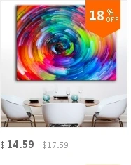 HDARTISAN Colored lines 734091 oil painting on Canvas wall painting picture for Living Room posters and prints No framed