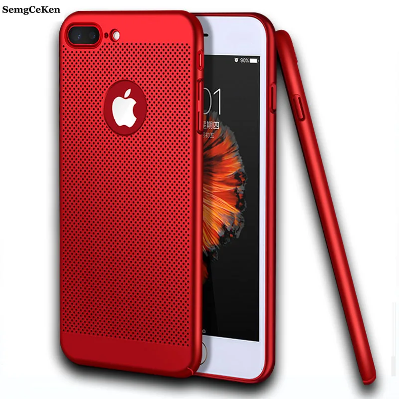 

SemgCeKen Cover Case For apple iphone 6plus 6splus 6 plus 6s Breathable Mesh Radiating Skin Phone back Capa Cases Free Shipping