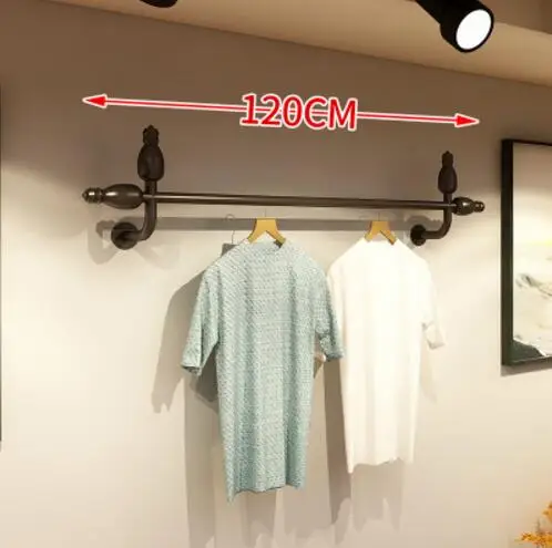 Loja de roupas стойка, стойка для ретро, Loja de roupas femininas, roupas prateleira de parede - Цвет: 9