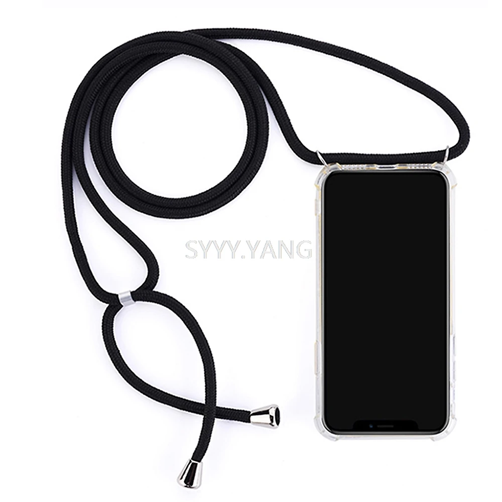 

Necklace Neck Rope transparent phone case for iphone se 5 5s 6s 7 8 plus Fashion case for iphone x xs max xr soft tpu phone case