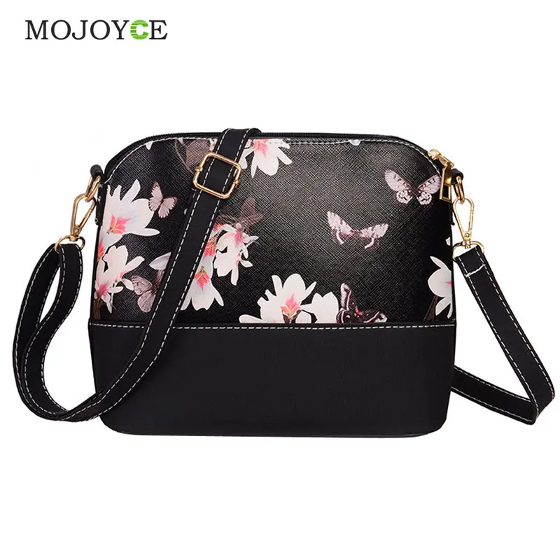 Women PU Leather Floral Print Handbag Fashion Shoulder Satchel Messenger Bags Clutch Small Travel Crossbody Bag Bolsa Feminina