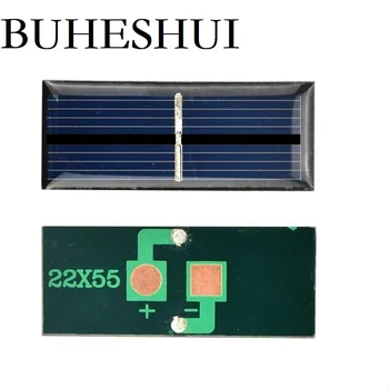 

BUHESHUI Polycrystalline Mini Solar Panel Module 1V 140MA Solar Cells Education Kits Study Photovolt Pnel 100pcs Epoxy 55*22MM