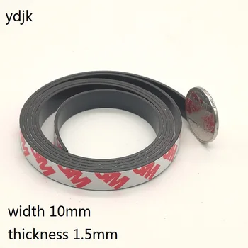 

10 Meters Rubber Magnet 10*1.5 mm self Adhesive Flexible Magnetic Strip Rubber Magnet Tape width 10mm thickness 1.5mm 10x1.5 mm