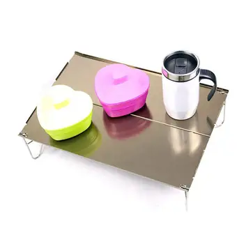 

Folding Table Rectangular Mini Ultra-light Portable Aluminum Alloy Tea Desk Outdoor tools Furniture Accessories For Climbing