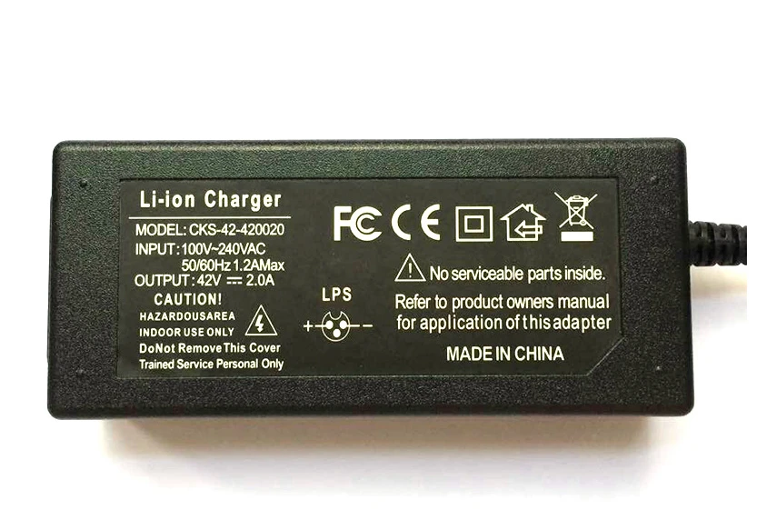 42V 2AH 2000mA Li Ion 100 V 240 E scooter зарядное устройство для самобалансирующихся