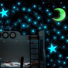 Горячие звезды мультфильм Светящиеся Настенные наклейки светится в темноте для детей детские комнаты домашний Декор