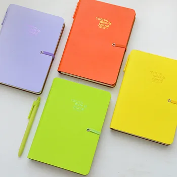 

Free shipping Creative Notebook School Office Supply Accessories Diary Book will come with a pen