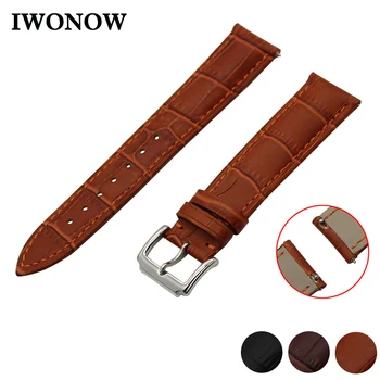 

Genuine Leather Watch Band 18mm 20mm 22mm for Armani Stainless Pin Buckle Strap Quick Release Wrist Belt Bracelet Black Brown