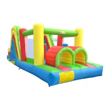 New Inflatable Bouncer Bounce House With Obstacle Inflatble slide Tunnel Climbing Wall Trampoline For Kids Jumper Castle