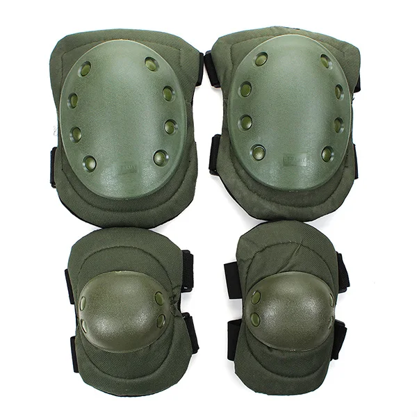 

1 Set Airsoft Tactical Adjustable Knee Elbow Protective Support Pads Protector Gear Sports Hunting Shooting Brace Guard 6 Color