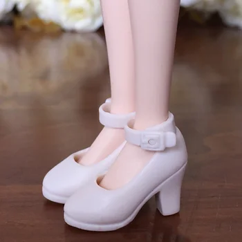

Pair of Fashion Shoes for Blythe Doll 1/6 Liccia Momoko 1/6 BJD Doll Dress up Accessory, White Color