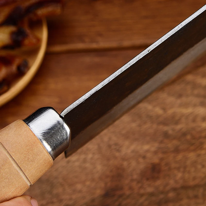 QinS Handmade Forged Kitchen Knife Mulberry Slicing Knife Professional Chinese Style Chef Cutting Meat Vegetable Knife Cleaver QinS Handmade Forged Kitchen Knife Mulberry Slicing Knife Professional Chinese Style Chef Cutting Meat Vegetable Knife Cleaver