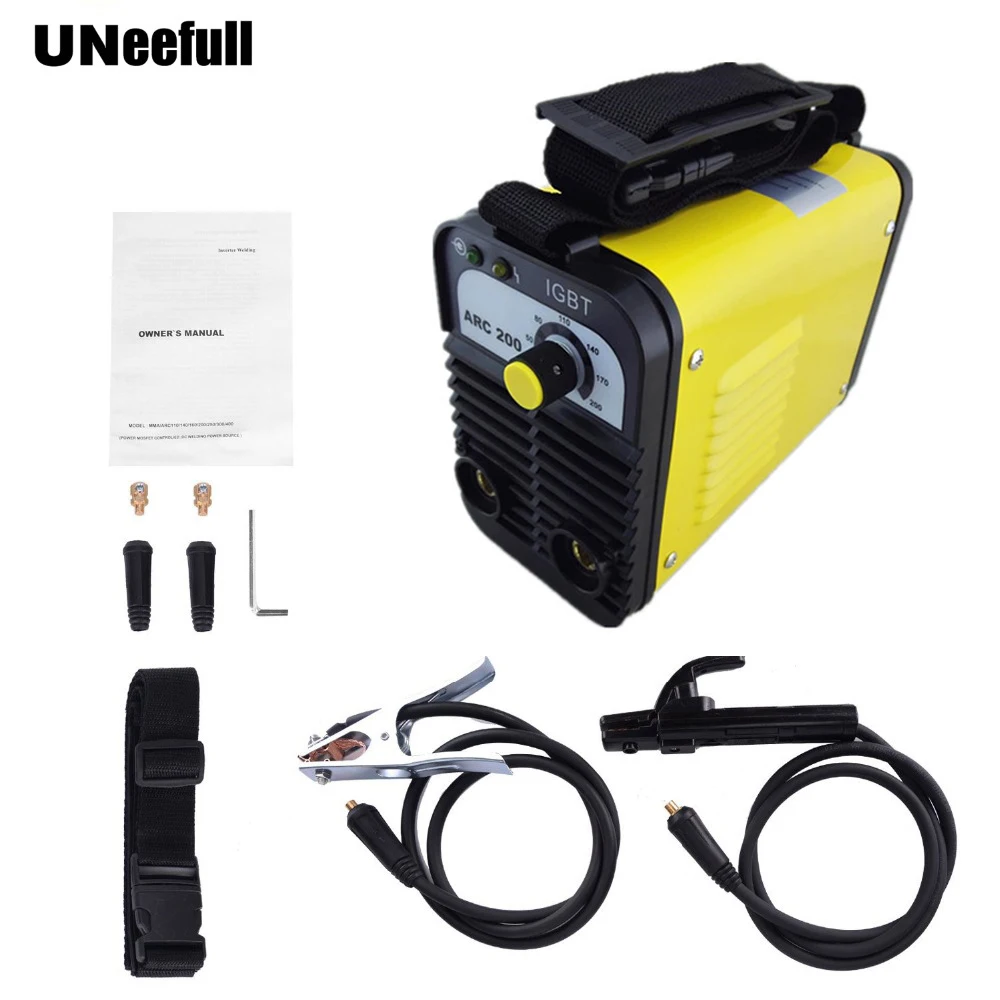 

UNeefull ARC-200 (110V/220V) Inverter DC ARC Welding Machine Dual 110V And 220V, Strap Type Mini Welder Electric Welder.