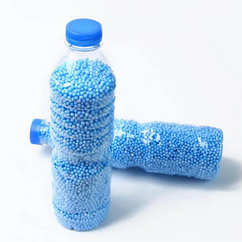 TOFOCO 500 мл/бутылка DIY снежные частицы грязи аксессуары слизи шары маленькие крошечные пенопластовые бусины для плавок наполнитель для DIY поставки 2-4 мм - Цвет: Синий