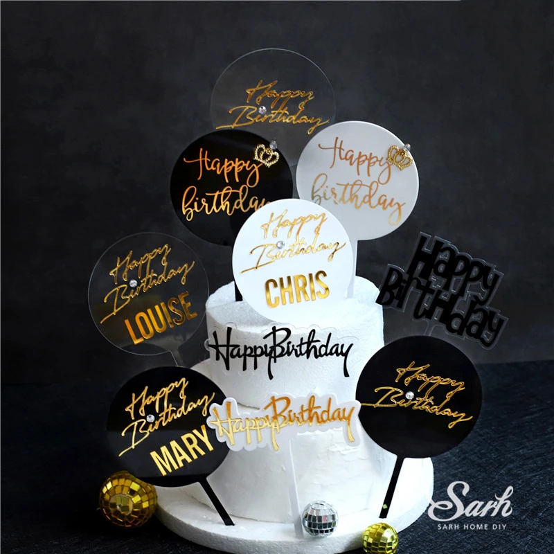Dulces-Pastel Personalizado Feliz Cumpleaños Cesto de-Niñas-niños-Regalo