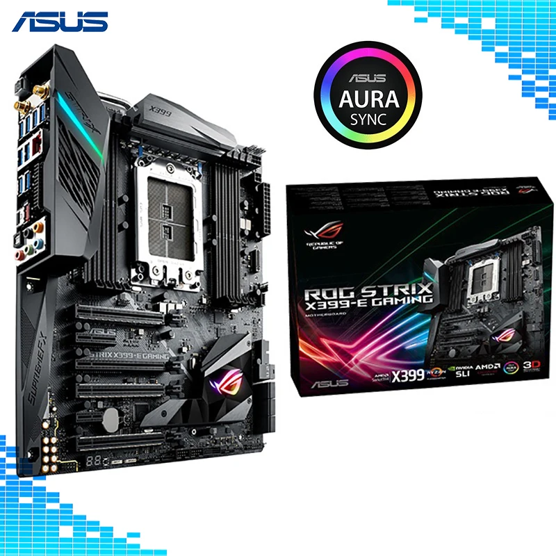 

Asus ROG STRIX X399-E GAMING Motherboard AMD X399 Socket TR4 8XDDR4 128GB E-ATX Motherboard