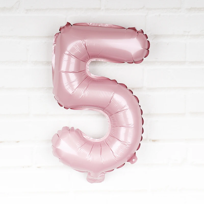 1 шт. 16 дюймов розовое золото номер 0-9 фольги Воздушные шары Цвет розового леденца синий цифровой Air Baloes День рождения украшения Дети globos - Цвет: 16inch America pink5