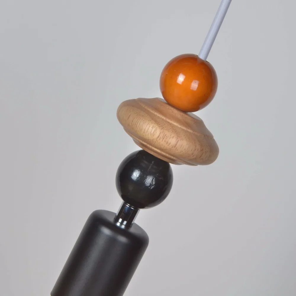 Nordic DIY Wood Beads Pendant Contemporary Creative Personality Drop  Light Kid's Room Decorative Lighting Fixture Home Lights(23)