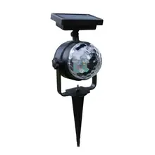 Садовый свет Прожектор на солнечной энергии Спайк светодиодный прожектор красочный вращающийся солнечный светильник Открытый сад газон домашний двор