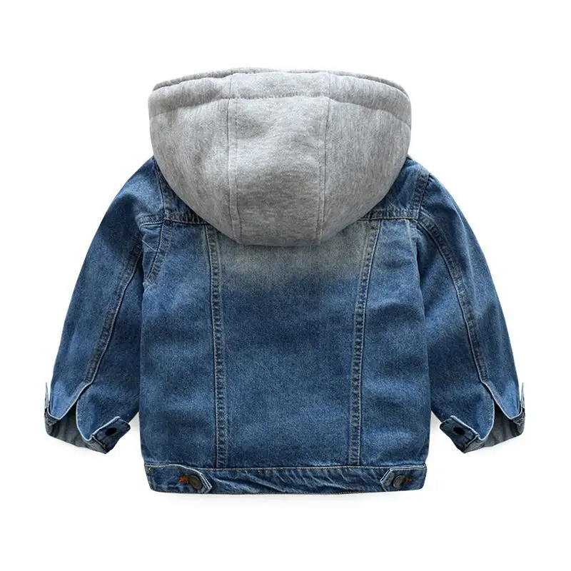 Джинсовая куртка для маленьких мальчиков коллекция года, осенне-зимняя куртка для мальчиков детская куртка одежда для детей возрастом от 3 до 7 лет