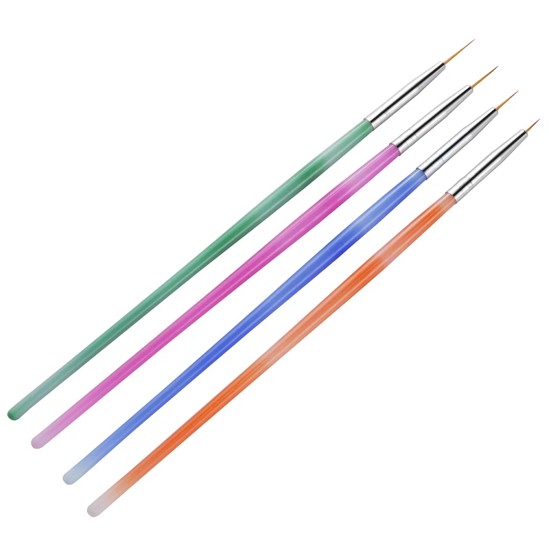 7/9/11/15 мм Красочные Nail Art Кисти вкладыш для рисования с подробным описанием Цветок Ручка Маникюр для Ультрафиолетовый гель, украшение насадки для инструментов набор