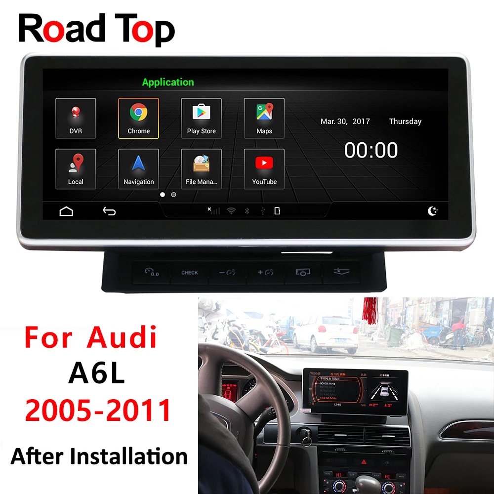

Android raido update for Audi A6 2005 to 2011 octa core 4G RAM 64G ROM touch screen GPS Navigation stereo dash multimedia player