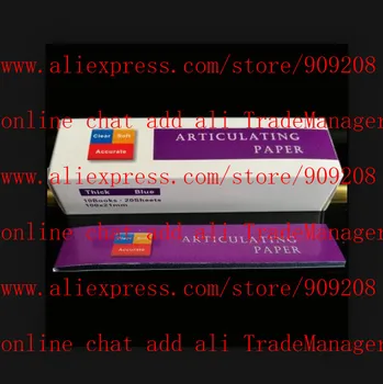 

dental straight articulating paper thick blue 100um blue Occlusive paper articulator bite paper 10books 20sheets per book