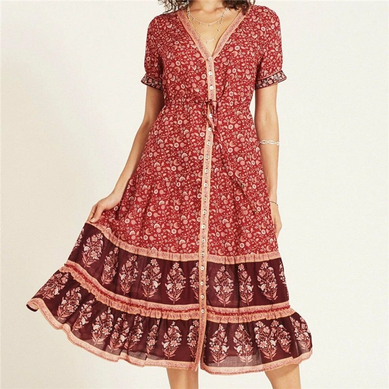 

Summer Women Dress Boho Style Floral Dresses For Women Evening Party Clothes Woman Beach Long Dress Maxi Ladies Dresses Sundress