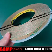 6 мм* 55 м* 5.2 мил), 200mp клей, 468mp, ясно, двухсторонний передачи Клейкие ленты для ПВХ Пена Прокладка Высокое Температура противостоять