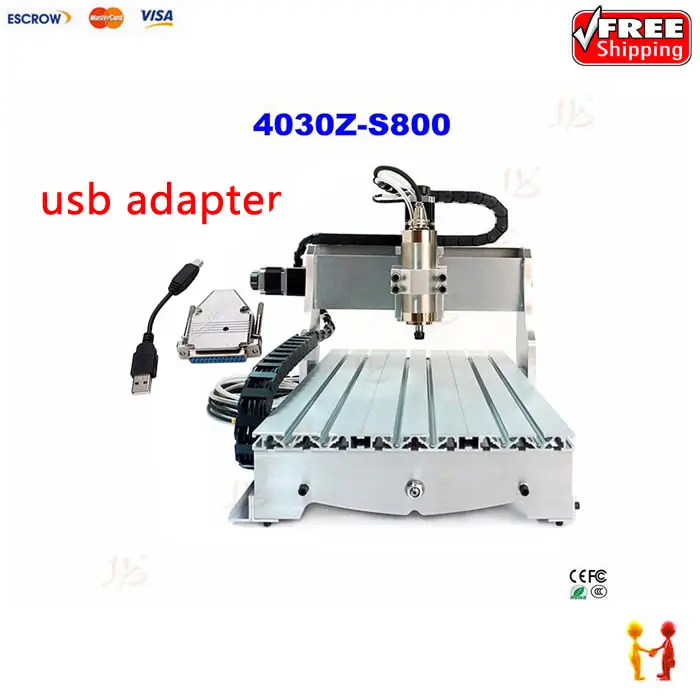 

(NO TAX TO Russia) NEW mini cnc router 800w 3040 woodworking engraver machine 3axis with USB adapter