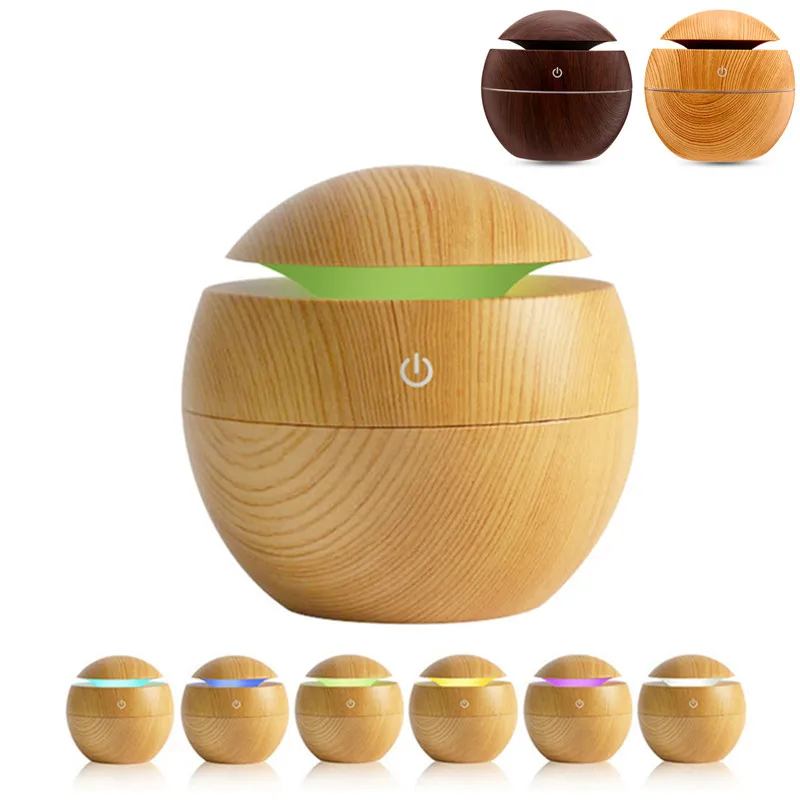 

Hotsale USB 300ml Mini humidifier wood grain Essential Diffuser aromatherapy machine fragrance expander colorful ultrasonic