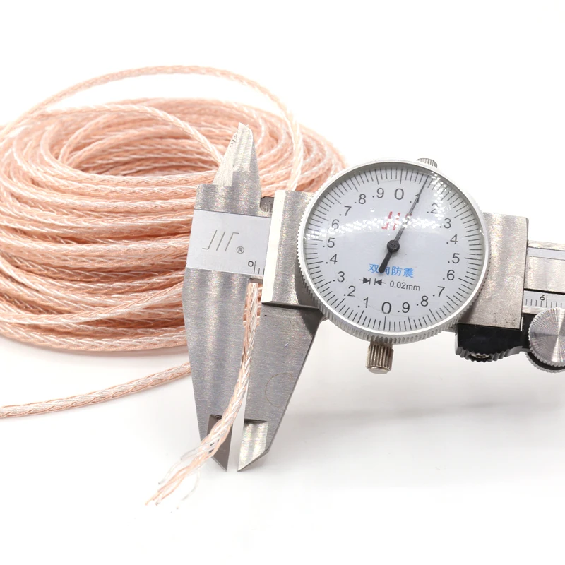Бесплатная доставка HC8TS 8 твист кабель PTFE OCC медный посеребренный Улучшенный