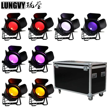 

Free Shipping 8pcs/Lot With Flight Case 200W 6In1 RGBWA UV COB Led Par Light Led Can Light For Disco Stage Bar Club