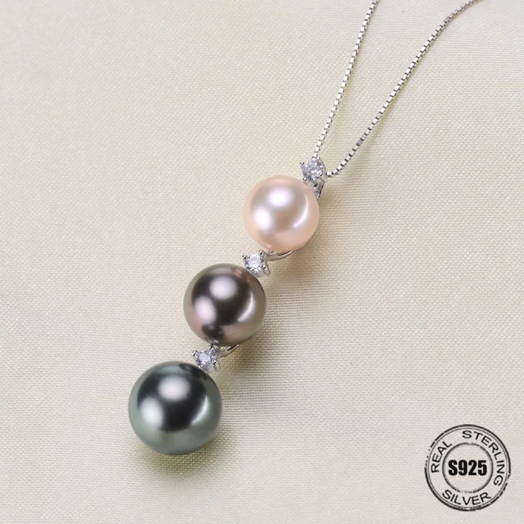 

Fashion Jewelry S925 Sterling Silver Pendants natural Pearl Sterling Silver DIY Handmade Accessories New Jewelry For Women