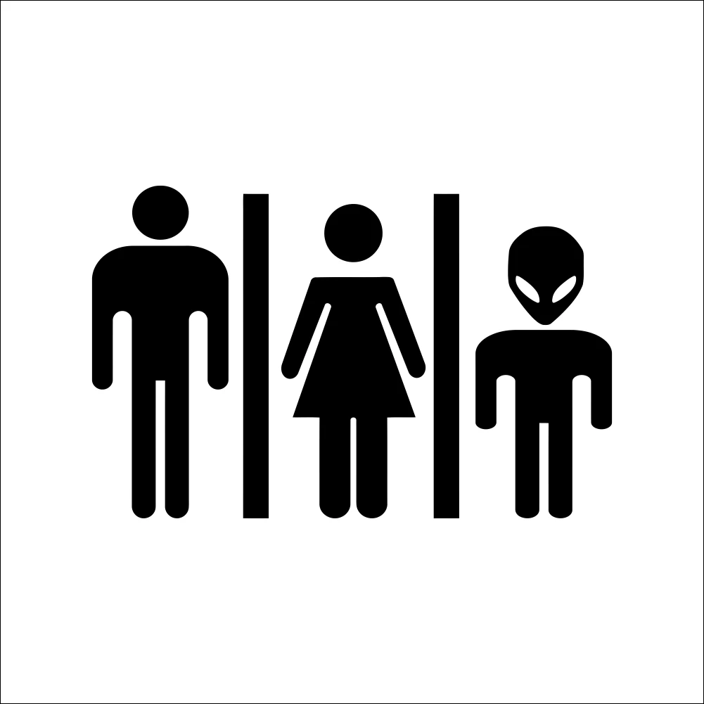 Funny Alien Toilet Sign DIY Door Sticker Decal 356 Bathroom Door Sign Funny Alien Toilet Sign DIY Door Sticker Decal 356 Bathroom Door Sign