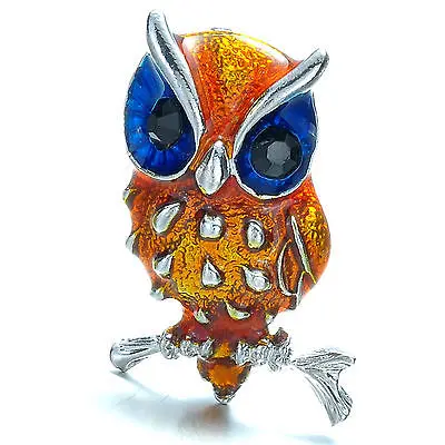 rhinestone brooch bule eyes women crystale brooches font b jewelry b font Animal brooch pins mini
