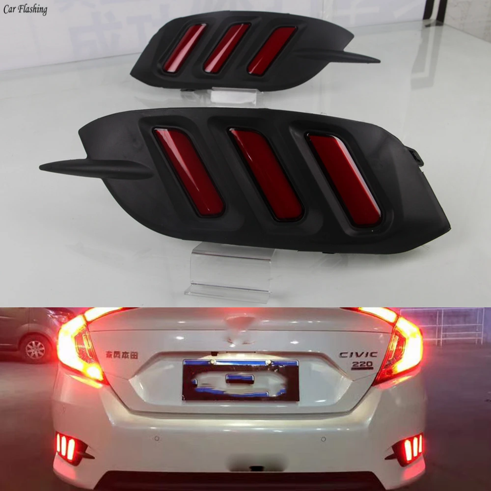 1 комплект для Honda Civic 2016 2017 2018 Автомобильный многофункциональный светодиодный