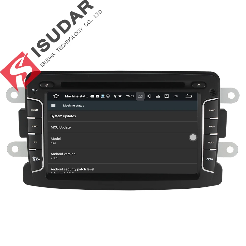 Android 7.1.1 7 Inch Car DVD Player For Dacia/Sandero/Duster/Renault/Captur/Lada/Xray 2 Logan 2 RAM 2G WIFI GPS Navigation Radio