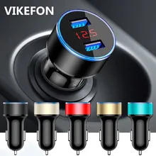 VIKEFON 3.1A мини USB Автомобильное зарядное устройство для мобильного телефона планшета gps быстрое зарядное устройство автомобильное зарядное устройство двойной USB автомобильный адаптер зарядного устройства для телефона в автомобиле