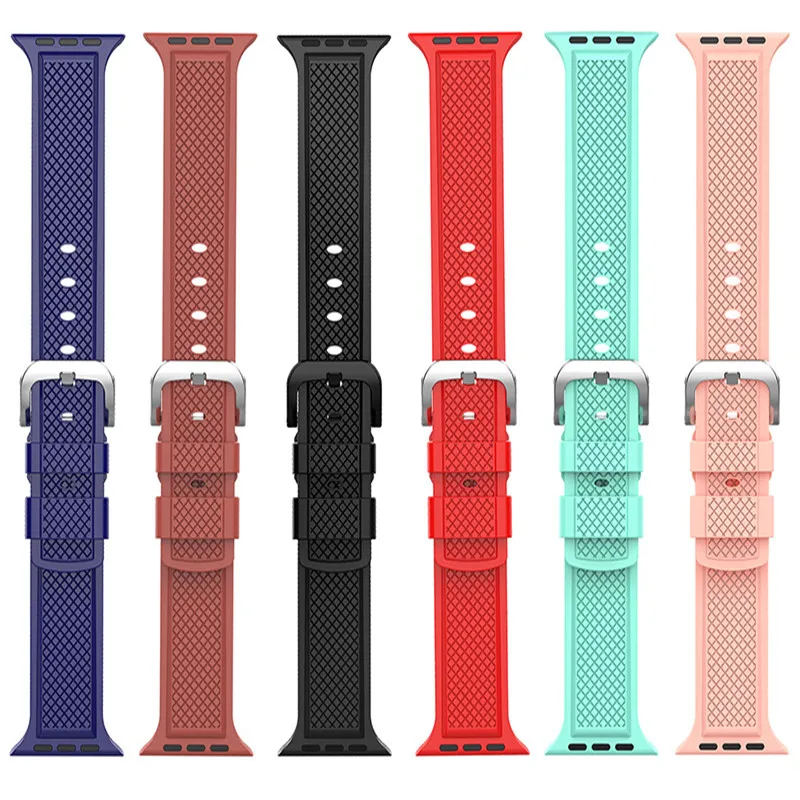 

Silicone Loop Strap For Apple Watch Band 44mm 42mm 40mm 38mm Replace Sport Watchband For iwatch Series 4 3 2 1Accessories