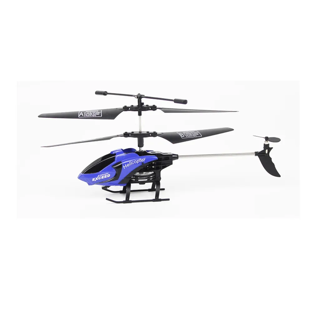 Hiinst 3.5CH мини Радиоуправляемый вертолет Дрон с гироскопом летающие игрушки светодиодный светильник Радиоуправляемый Дрон подарки для детей - Цвет: Темно-синий