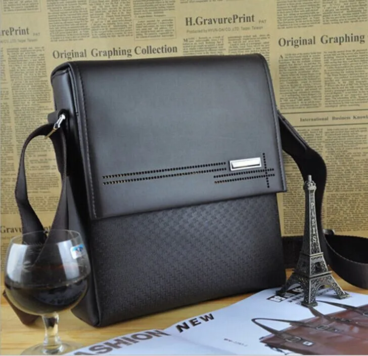 new 2014 HOT SOLD Men Shoulder Bag Man Handbags Business TOP Genuine PU Leather handbag Fashion Husband Messenger Bags | Багаж и сумки